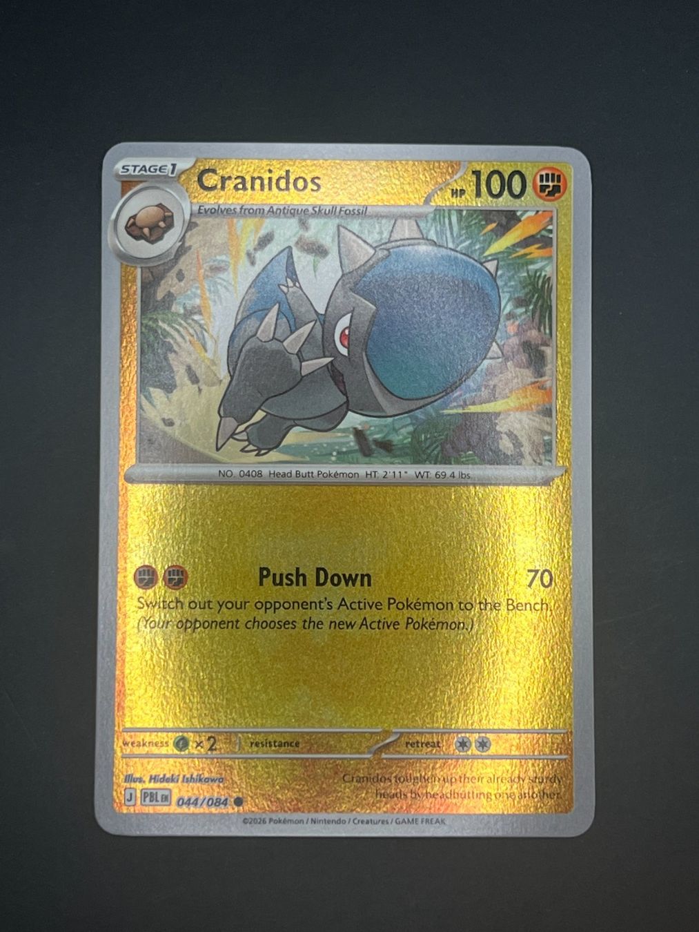 Pokémon Carte collezionabili: Pokemon Cranidos Reverse 044/084 PBL EN – Usato da Winterthur venduto da WintiCollect