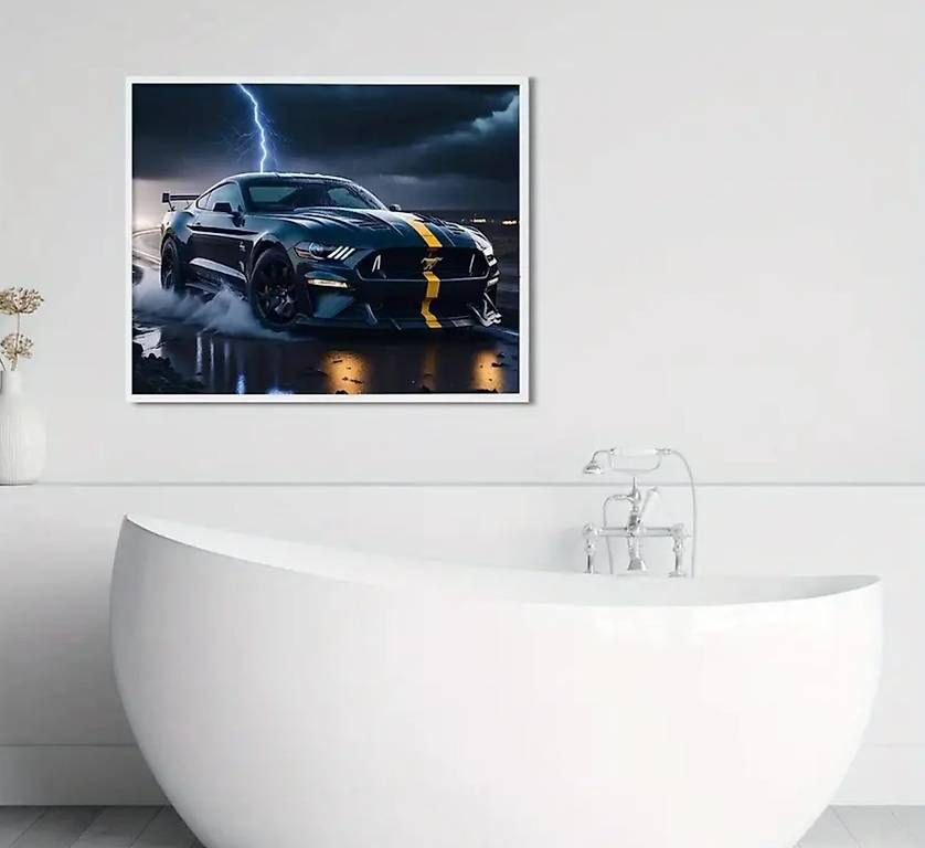 Décoration murale - Plaque Murale en métal Rustique Mustang GT 350