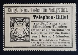 Bayern Telefonbillet 1894