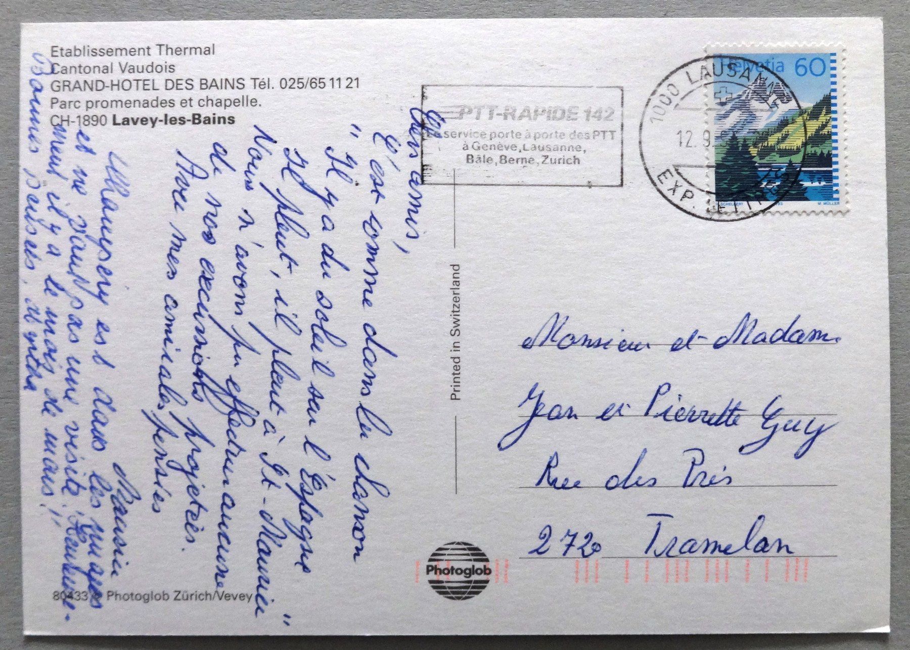 Cartes postales: Lavey-les-Bains – D'occasion à Fétigny par Billy2miny 1