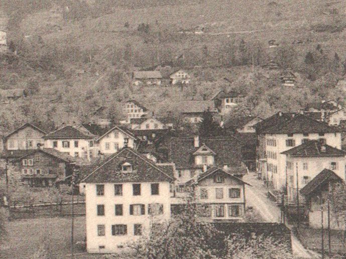 Cartoline postali: KERNS: Quartieransicht ~1910 – Usato da Engelburg venduto da Swisscards