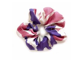 Scrunchie 100% Seide hand made Silvia-K lila-rosa rework