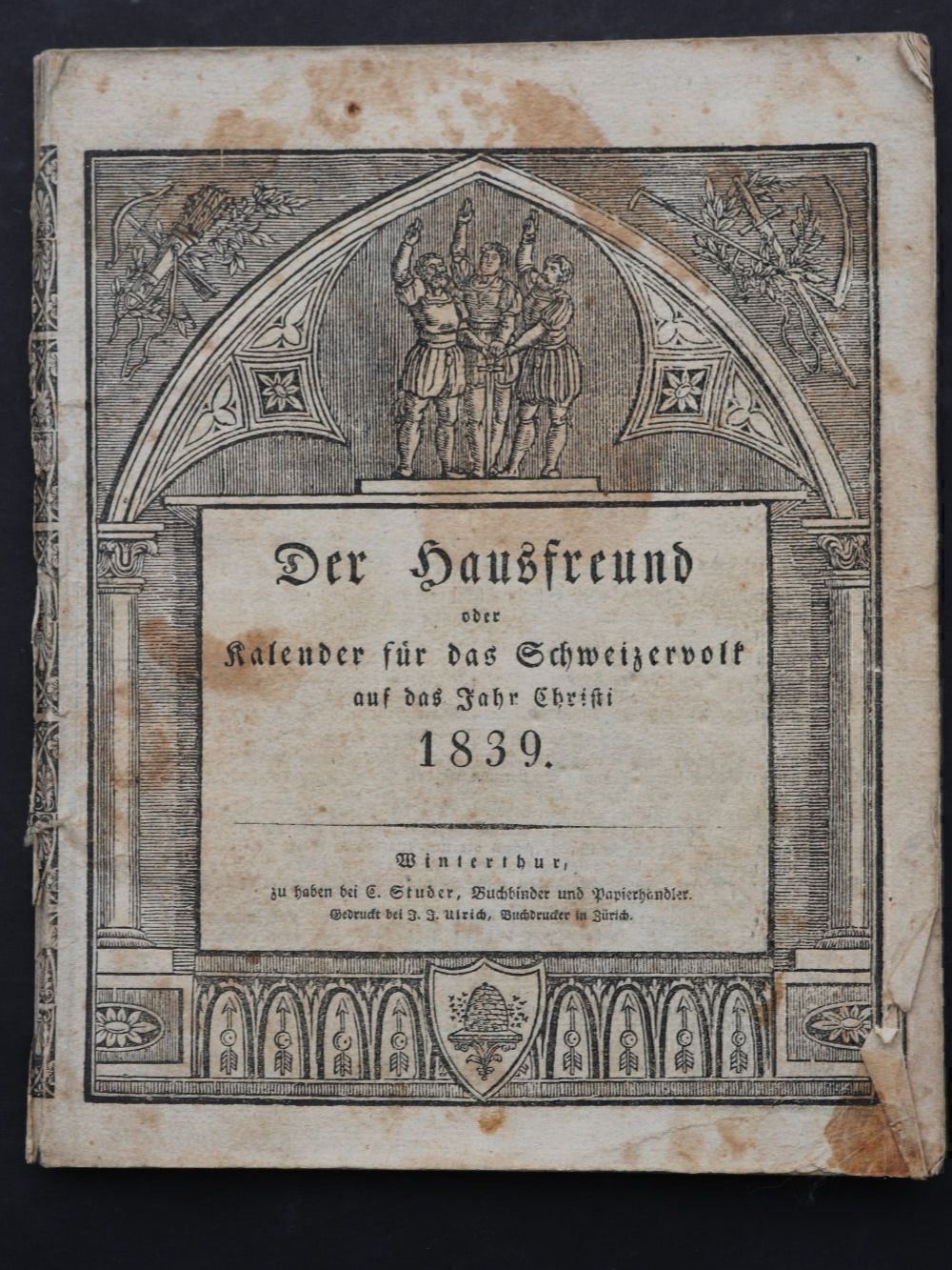 Libri: DER HAUSFREUND,KALENDER 1839,ILLUSTIERT – Usato da Guensberg venduto da Herzaktion