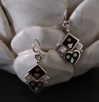 OHRRINGE MIT PERLMUTT IN 925 SILBER