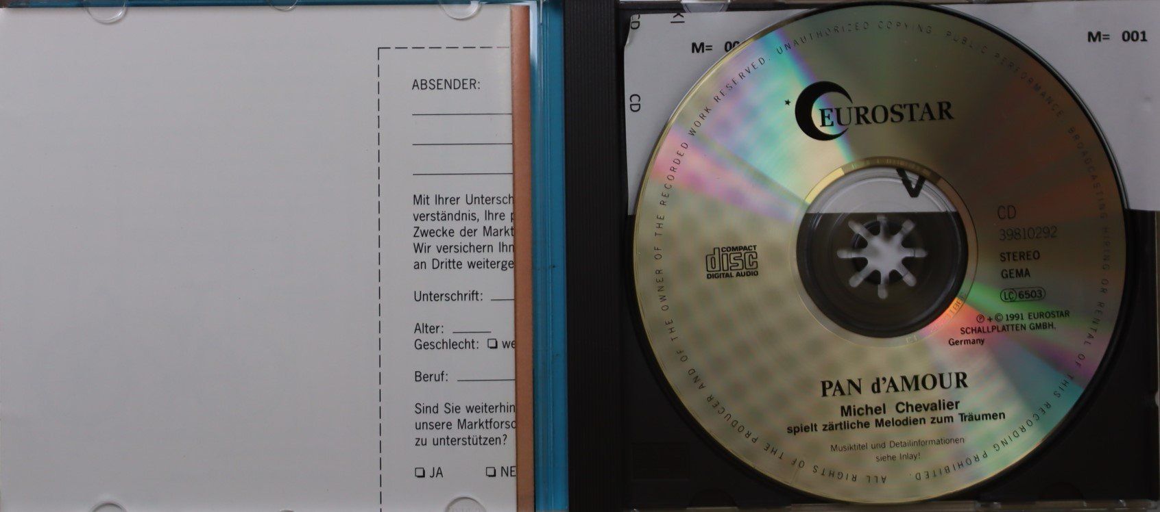 CD: Michel Chevalier - Pan d`Amour – Usato da Luzern venduto da CONTENTI 1