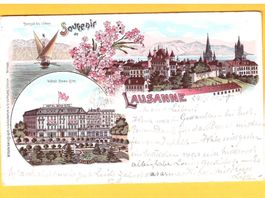 Lausanne Litho nach Zürich 1901 Rasierklingen Stempel