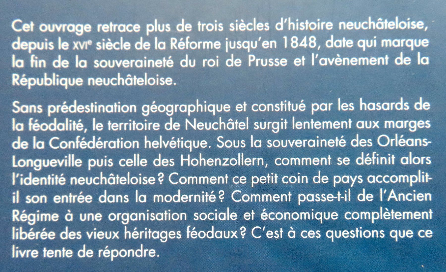 Libri: Histoire du canton de Neuchâtel – Usato da Le Locle venduto da LibrairieLaBergerie 2