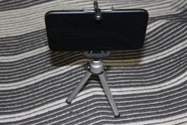Silber Smartphone Stativ Handy  Tripod  Klemmstativ Selfie