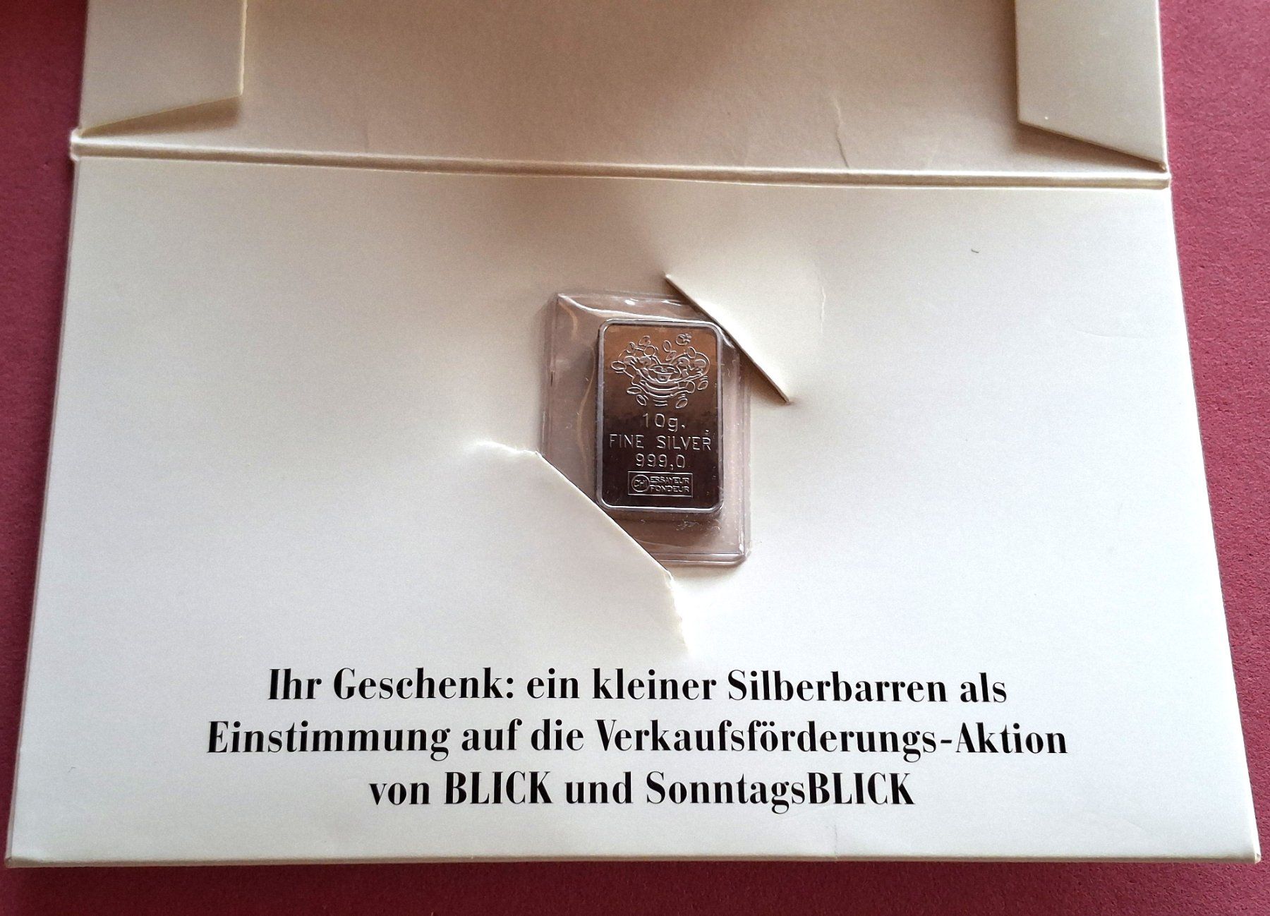 Edelmetalle: BLICK KÄFER - 10 GRAMM - OVP – Gebraucht aus Boniswil von dpd4coins 3