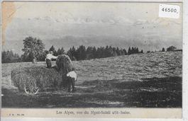 Les Alpes, vue du Mont-Soleil s/St-Imier