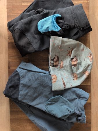 Wanderhosen Set 96-102 und 103-112 jersey Beanie mit dazu. 