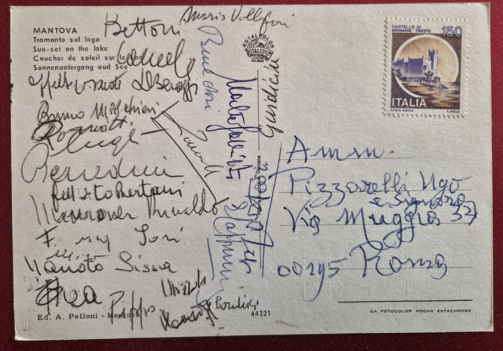 Cartoline postali: Mantova Sonnenuntergang ca 1980 – Usato da Melchnau venduto da Arthurius 1