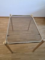 Beistelltisch Glas Metall goldfarben gebraucht