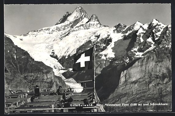 Cartes postales: Grindelwald, Berg-Restaurant First, Inh. – D'occasion à Berlin par bartko-reher