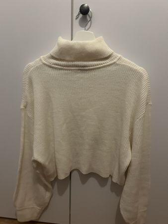 Weicher H&M Rollkragenpullover, Gr. M, Cremeweiss
