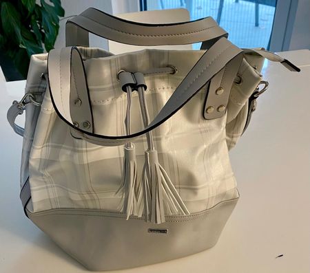 Sommer Tasche/Handtasche von Wittchen, Grau/Weiss