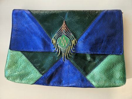 Matthew Williamson H&M Clutch, blau/grün, Top Zustand!