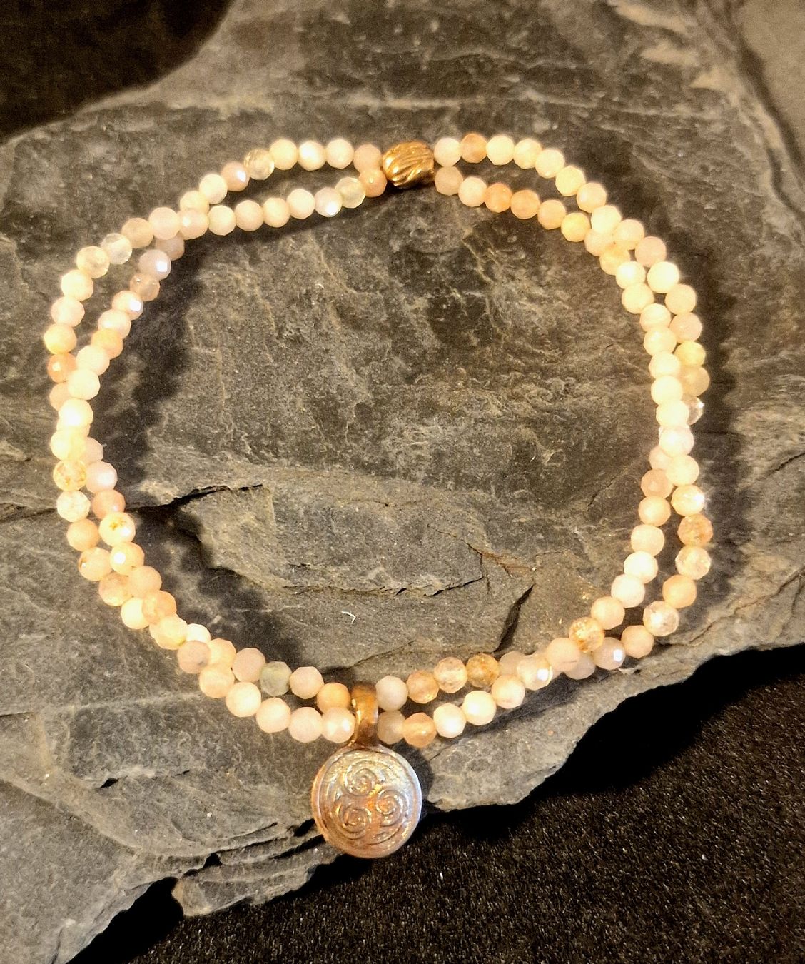 Bracciali & Braccialetti: Doppelarmband Peitschenrad - Sonnenstein & Bronze – Nuovo e nell'imballaggio originale da Aarau venduto da Schmuckhoehle_MD