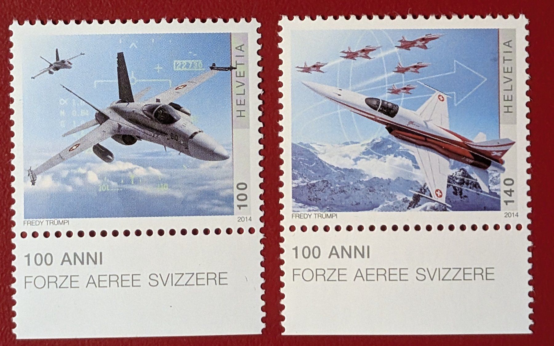 Alle Briefmarken: 100 JAHRE SCHWEIZER FLUGWAFFE 1493 1494 2014** POSTFRISCH – Neu (gemäss Beschreibung) aus Düdingen von Quartierstrasse