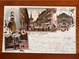 Postkarte Gruss aus Bern 1897 Litho  (P592)