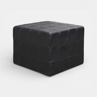 De Sede DS-9087 // Pouf Hocker // Leder schwarz