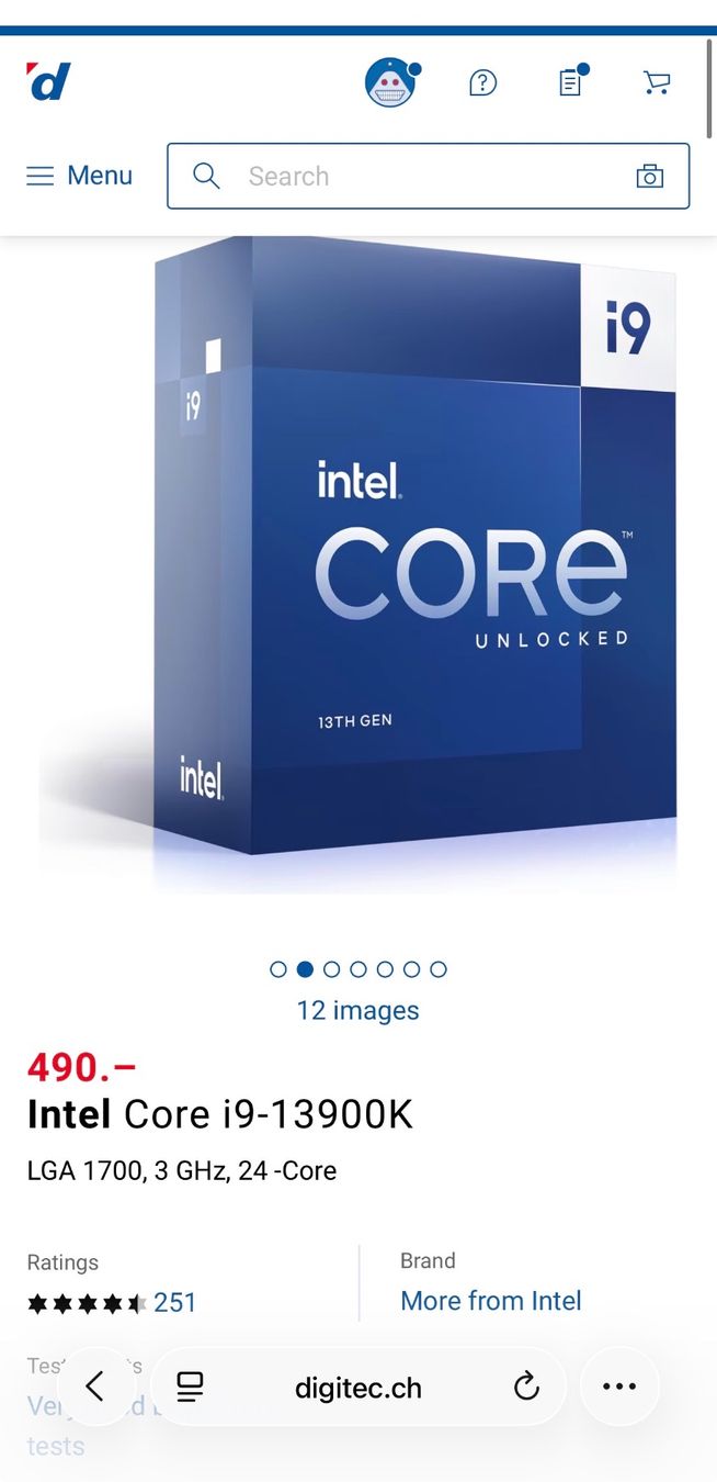 Intel Composants électroniques: Processeur Intel Core i9 13900K – D'occasion à Neuchâtel par Bakhsh