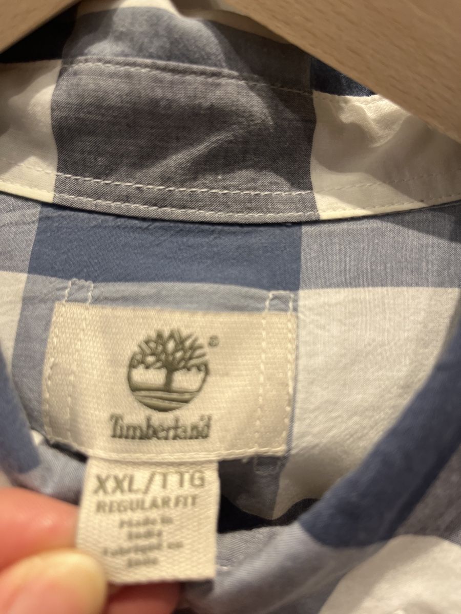 Timberland Camicie: Original Timberland checkered blue & white  shirt – Usato da Rüschlikon venduto da ant_5v7g 3
