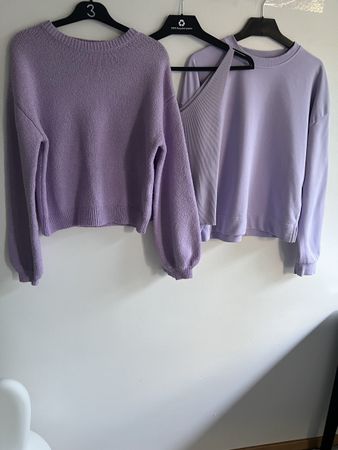 Lavender set 1 top + 1 sweater + 1 sweatshirt (size S)