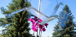 GLASI HERGISWIL  MÖWE MIT DRAHTSEIL AUFHÄNGER MITTELGROSS