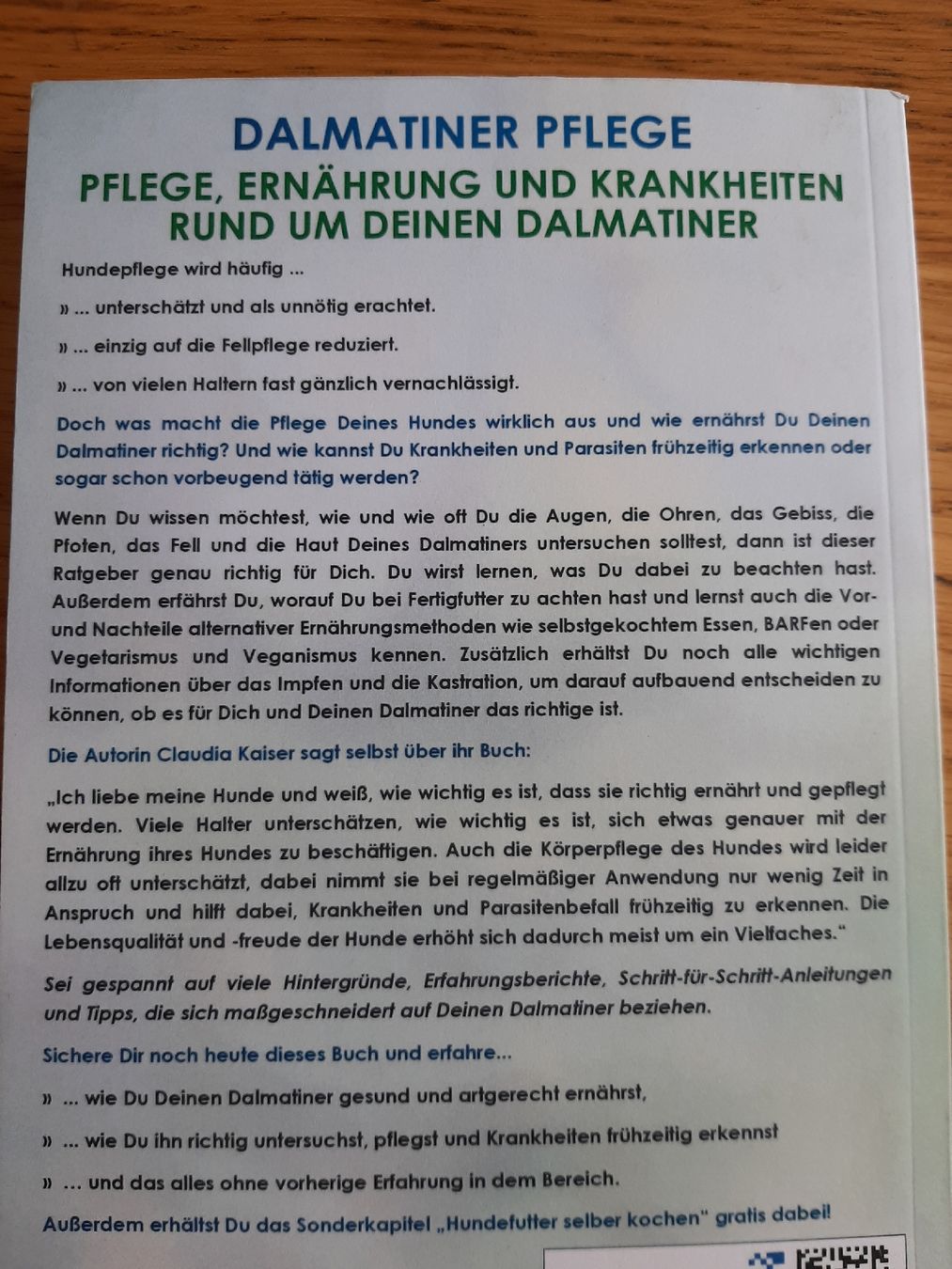 Bücher: "Dalmatiner Pflege" Claudia Kaiser – Gebraucht aus Vaduz von Saphira015 1