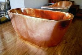 Freistehende Kupfer Badewanne Becken Bad Wanne Doppelwandig
