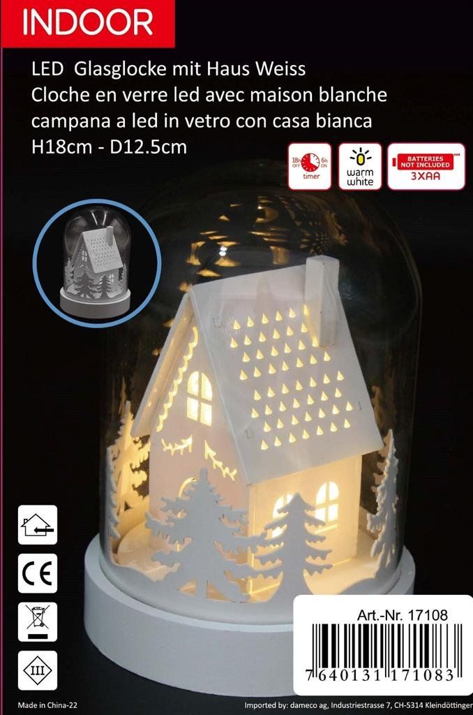 Tutte le decorazioni: Winterdeko weisses Haus mit LED – Nuovo e nell'imballaggio originale da Oensingen venduto da Liquidations-Shop 2