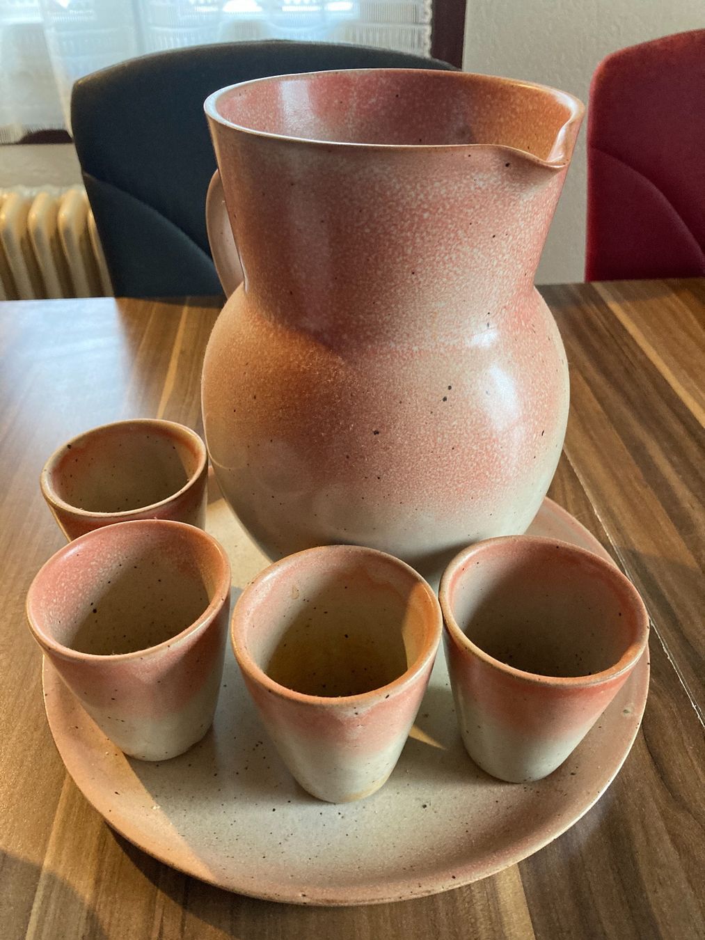 Caraffe: Pichet à vin avec verre et un petit récipient – Usato da Domdidier venduto da qatar1973