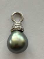 Südseeperle mit Weissgold und Diamanten 18 Karat