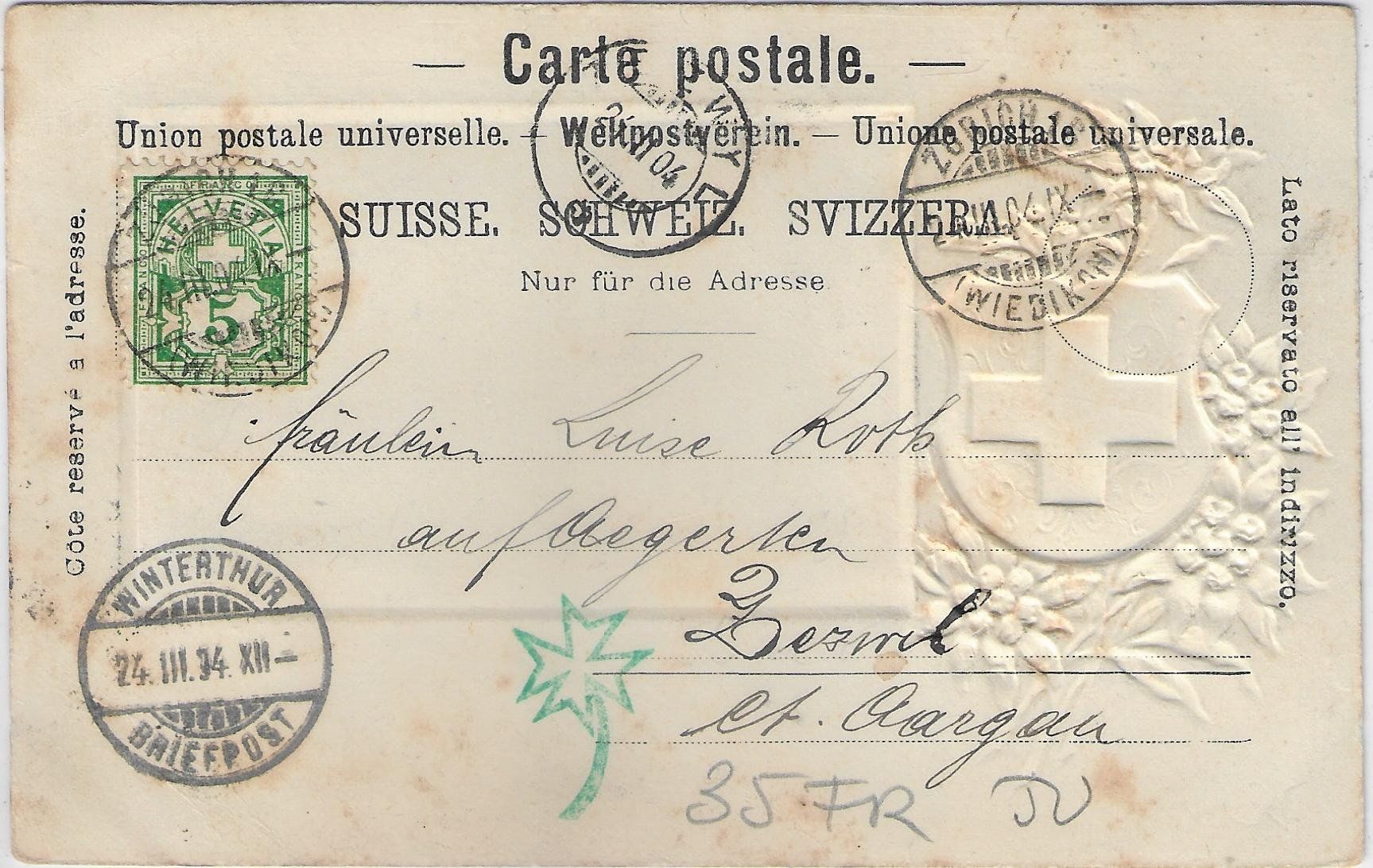 Cartoline postali: Delemont - Präge-Litho – Usato da Ettingen venduto da Kartenplanet 1