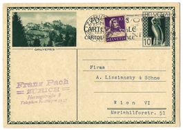 1931 Bildpostkarte Nr. 122-014 Bild GRUYÈRES, gest. Zürich