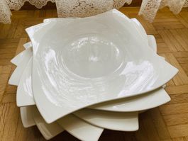 6 Stk weisse Teller / Villeroy & Boch New Wave Premium.