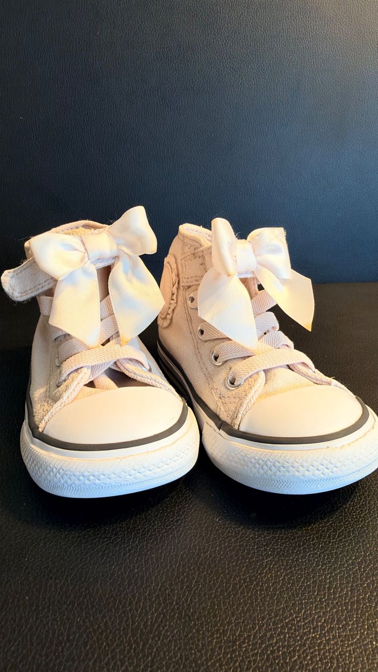 Converse Schuhe für Mädchen: Converse Sneaker High mit Schleife rosa gebraucht – Gebraucht aus Zürich von kofkathecat 6