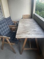 Holz Gartenmöbel Tisch mit 4 Stühlen  