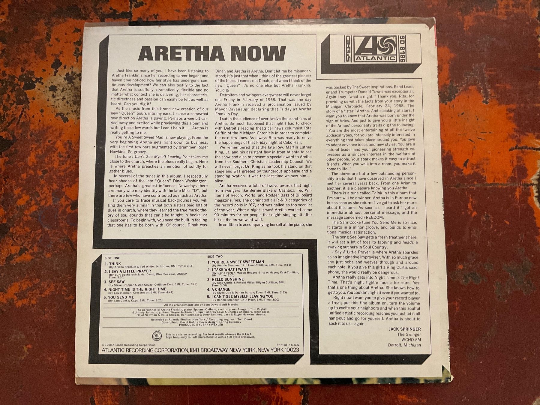Dischi in vinile: Aretha Franklin Now US LP – Usato da Delémont venduto da vinylfreak01 1