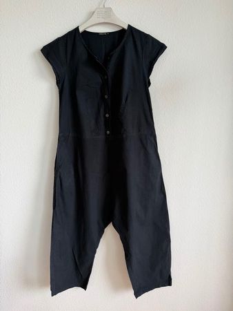 Super stylée Salopette noire 100% coton de GRIZAS, t. S/M