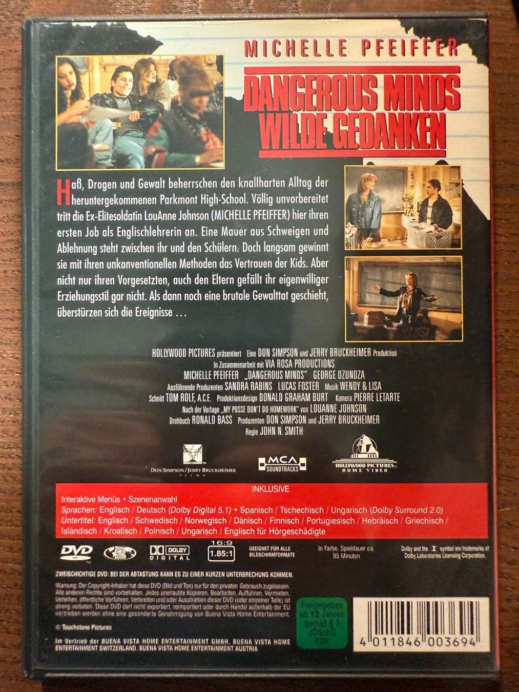 Tutti i DVDs: Dangerous Minds - Wilde Gedanken – Usato da Zürich venduto da FilmFreunde 1