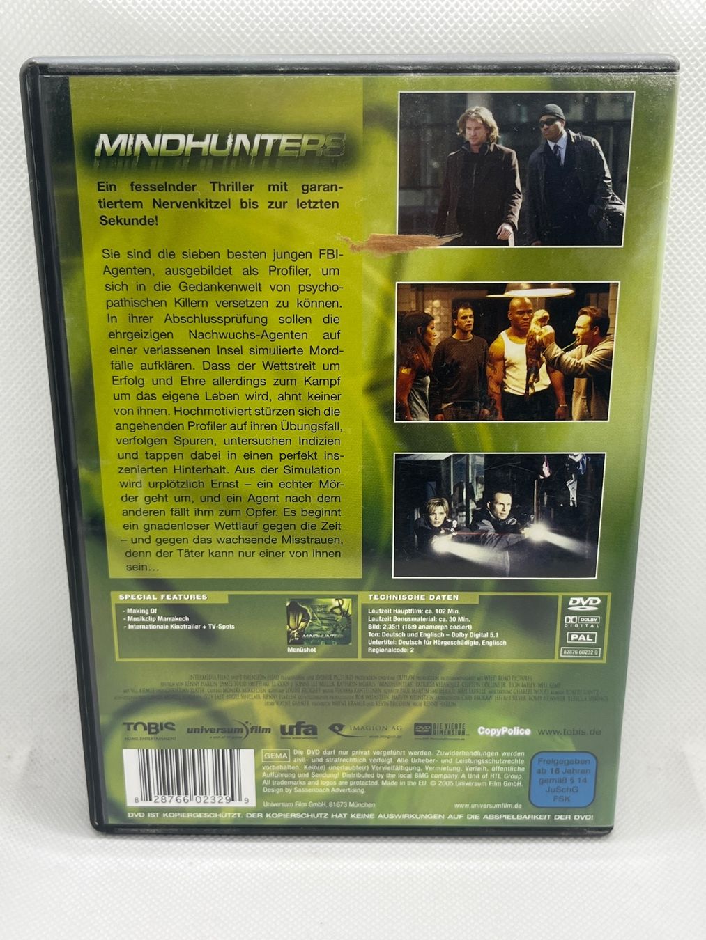 Tutti i DVDs: Mindhunters DVD - Spannender Thriller – Usato da Hinterkappelen venduto da Kim1992 1