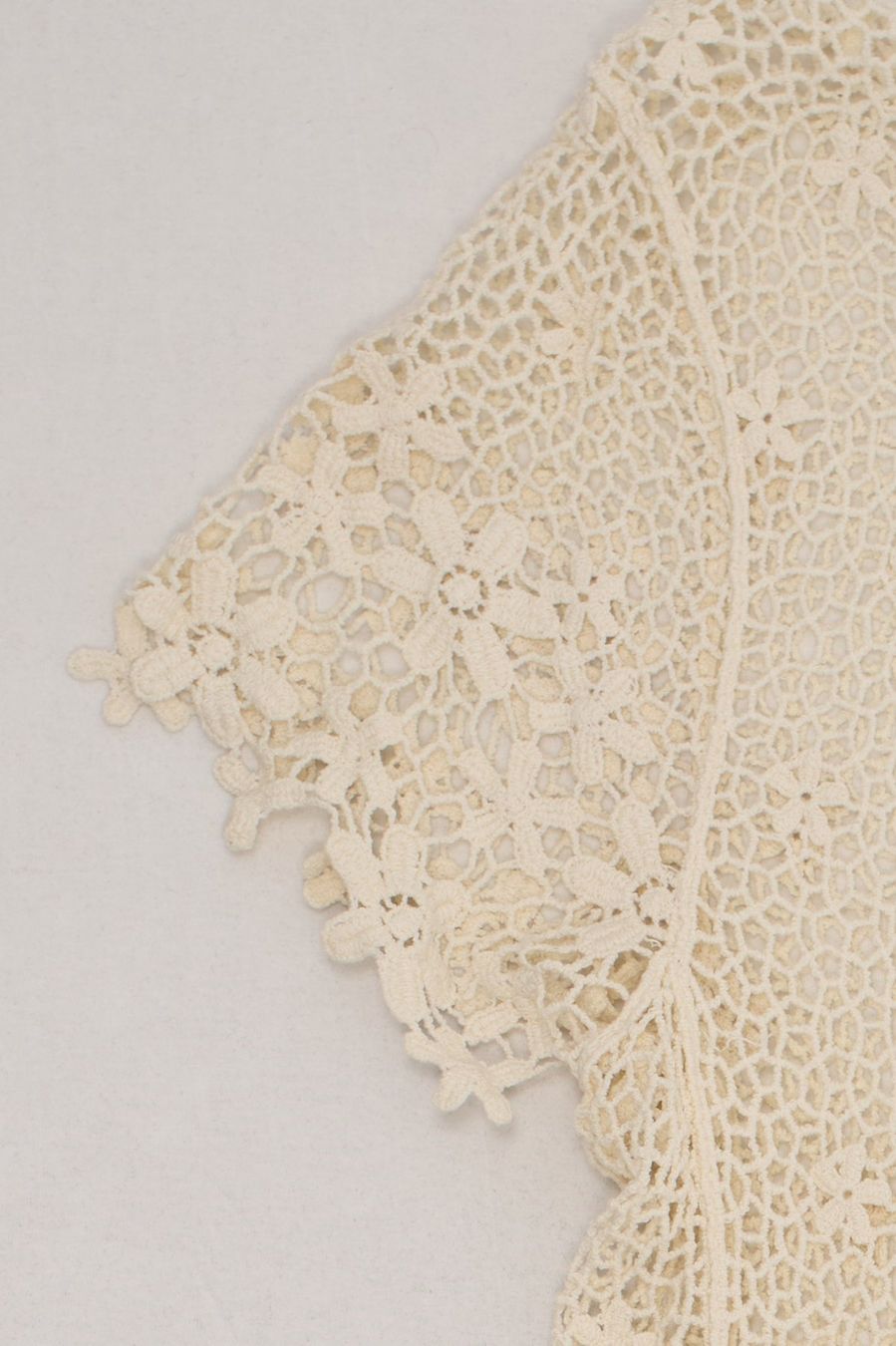 Top: Blouse Crochet Écru Manches Courtes T. L – Usato da Fribourg venduto da re-fine 4
