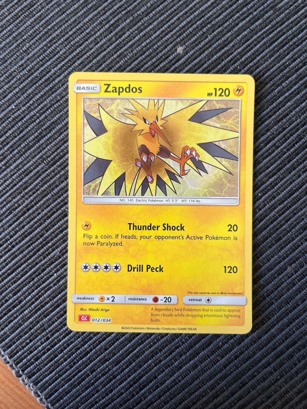 Pokémon Sammelbilder & Trading cards: Pokemon Zapdos Holo CLC Classic Collection – Neu (gemäss Beschreibung) aus Wabern von Collectfun