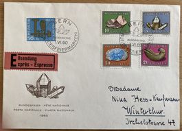 R-FDC Pro Patria 1960 illustriert, SBK 45 Fr.