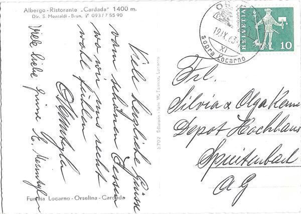 Cartoline postali: Funicolare Locarno Orselina Cardada – Usato da Olten venduto da clotaldi 1