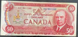 Kanada 50 Dollar Banknote 1975 - Vintage Sammlerstück!