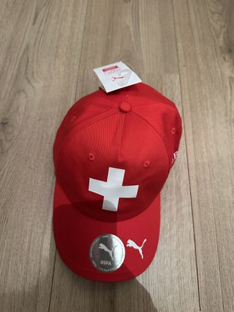 Puma Cap mit Schweizer Kreuz und UBS Logo, Neu! Gr. OSFA