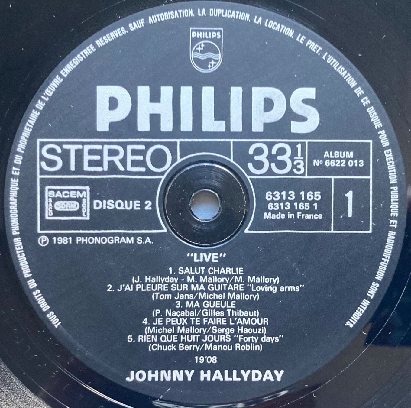 Schallplatten: JOHNNY HALLYDAY - LIVE – Gebraucht aus Poliez-Pittet von Newtown-Records 4